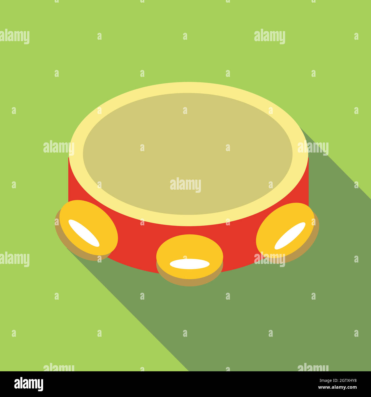 Tambourine symbol Stock Vector Images Alamy