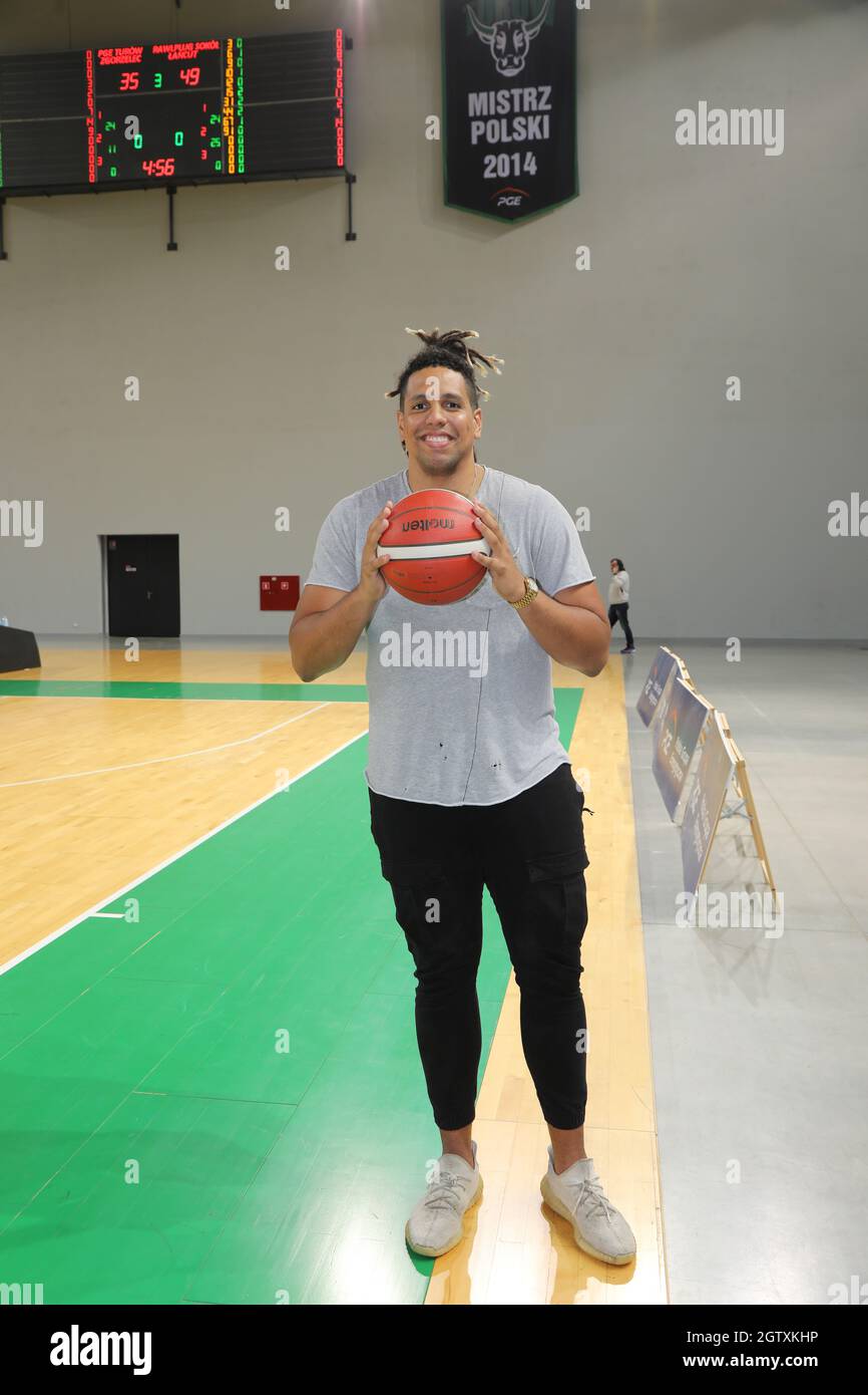 NBA Star Brad Waldow bei einem Basketball-Spiel in der PGE Turow Arena.  Zgorzelec,02.10.2021 Stock Photo - Alamy