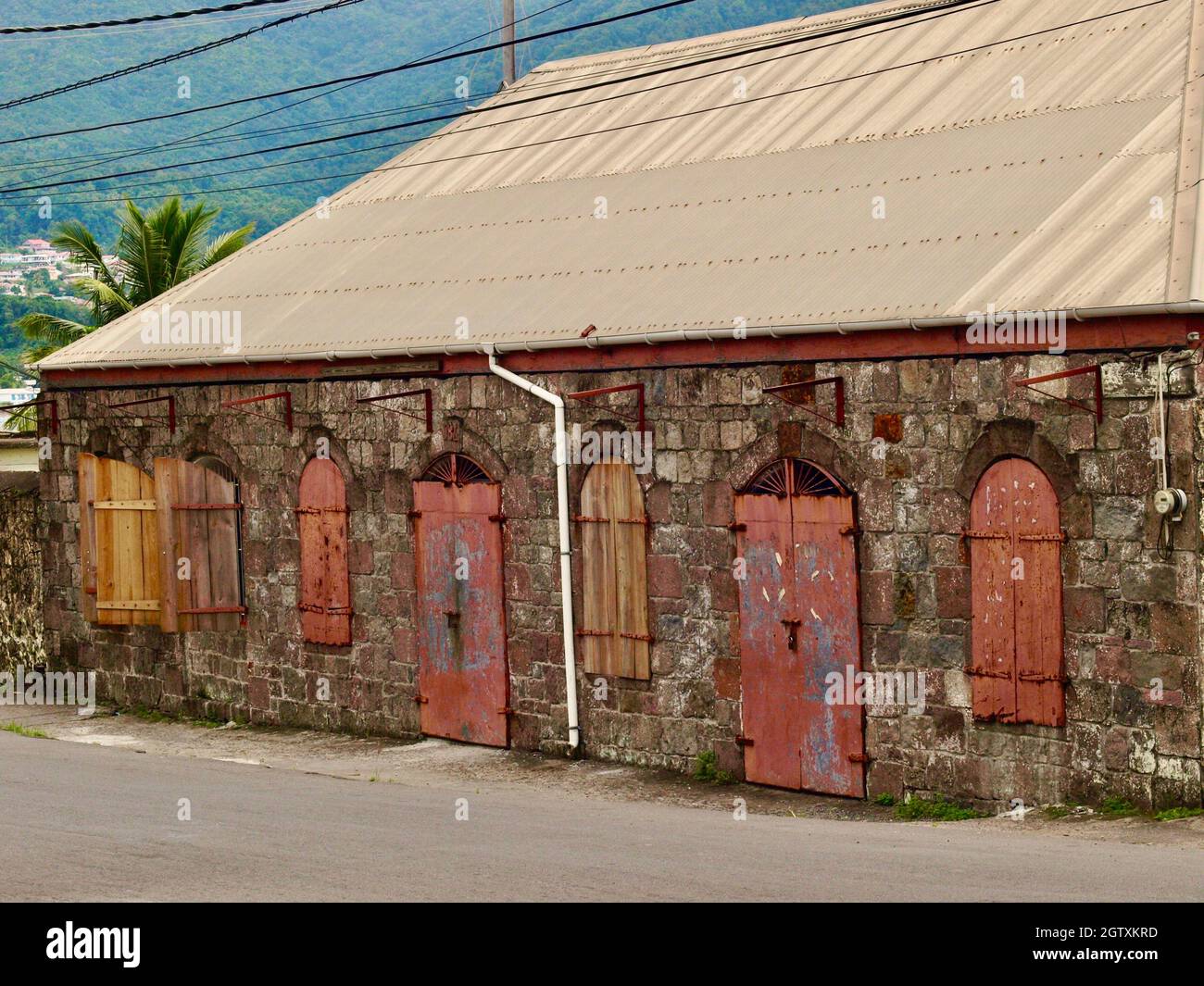 An old building in Dominica’s capital, Roseau Stock Photo Alamy