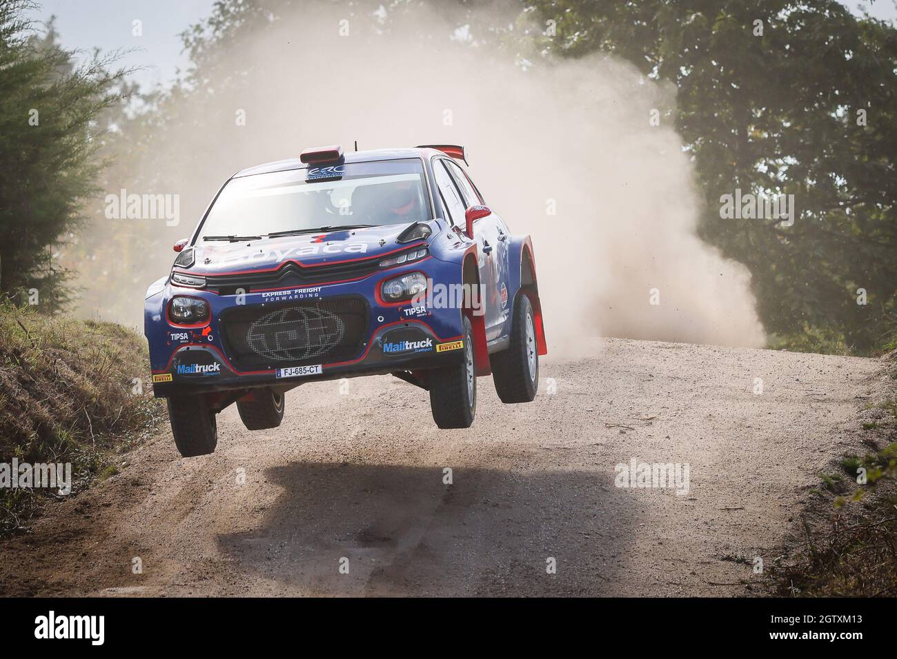 23 VILLANUEVA Alexander (ESP), FERRERO Victor (ESP), CITROEN C3 RALLY2, action during the 2021 FIA ERC Rallye Serras de Fafe e Felgueiras, 6th round of the 2021 FIA European Rally Championship, from October 1 to 3, 2021 in Fafe, Portugal - Photo: Jorge Cunha/DPPI/LiveMedia Stock Photo