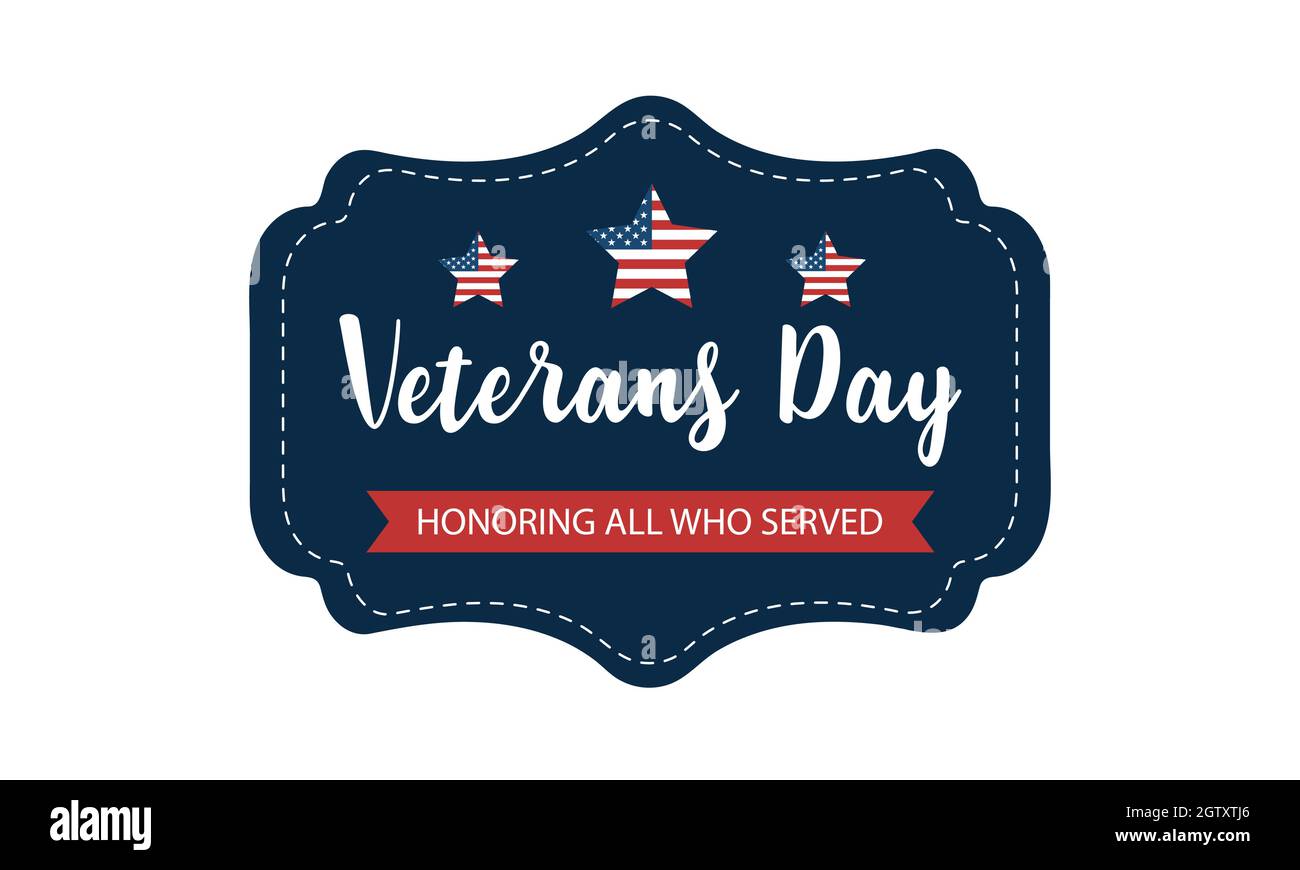 Veterans day. November 11. honoring all who served, posters, modern design vector illustration. Stock Vector