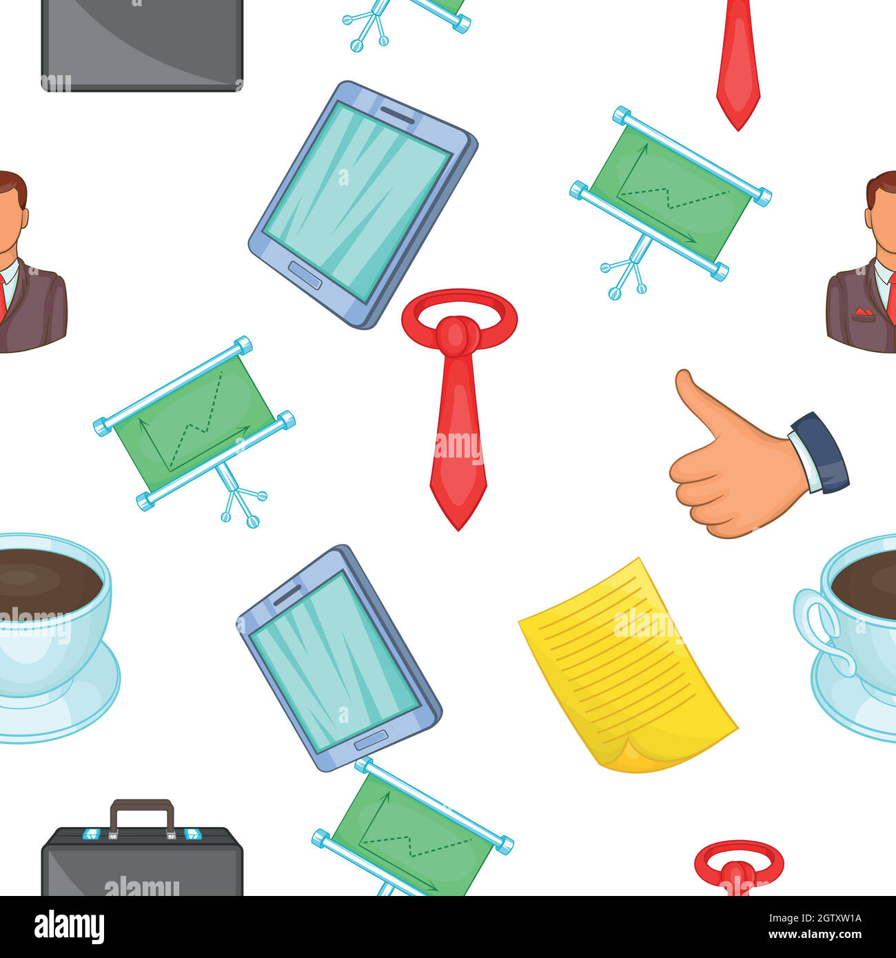 Corporation pattern, cartoon style Stock Vector