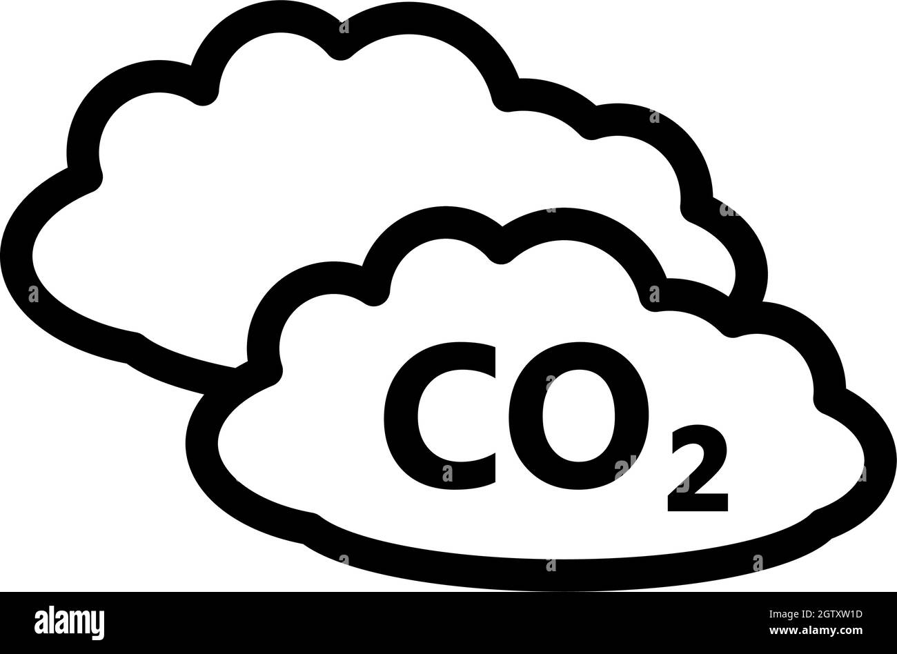 CO 2 Cloud Icon Stock Vector