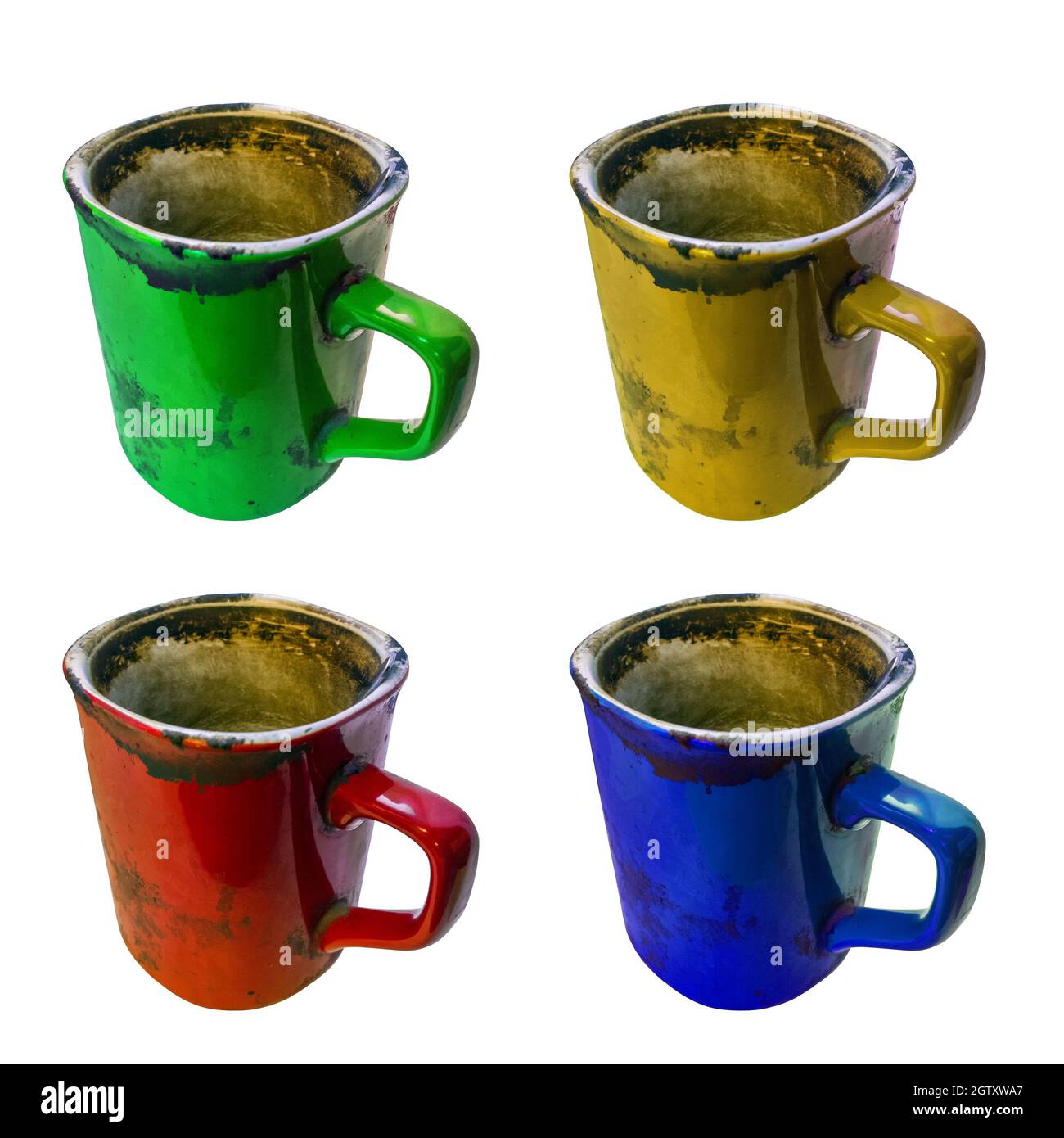 Dirty coffee cups Cut Out Stock Images & Pictures - Alamy