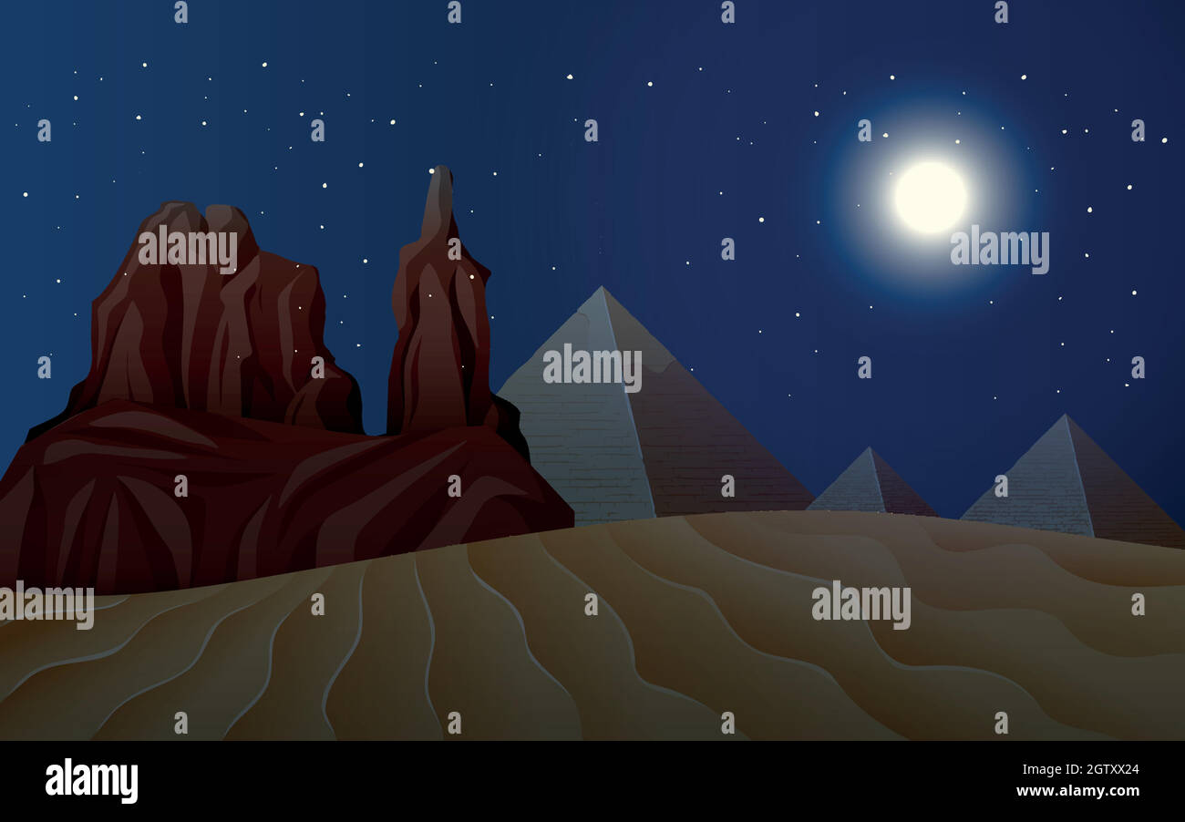 Rail travel at night Stock Vector