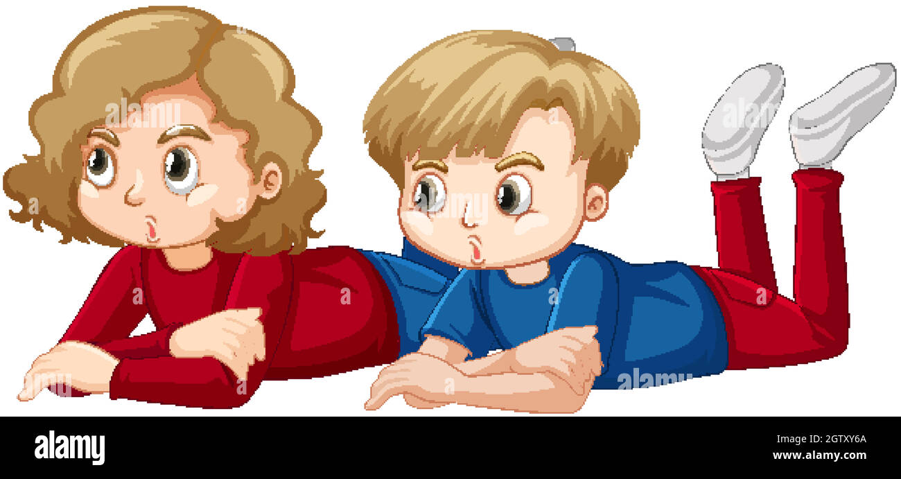 Little girl laying down Stock Vector Images Alamy