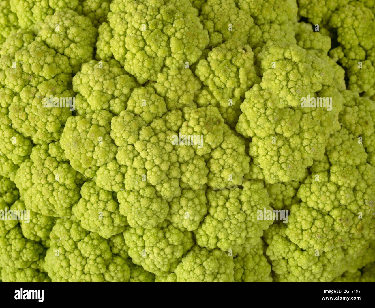 Full Frame Shot Of Green Cauliflower Stock Photo