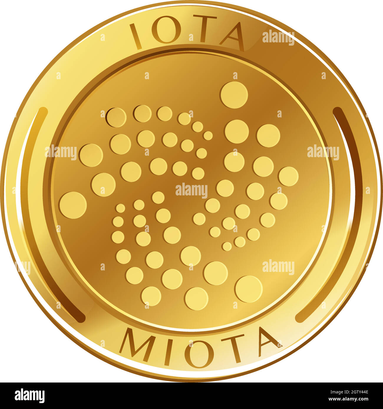Golden coin on white background Stock Vector Image & Art - Alamy