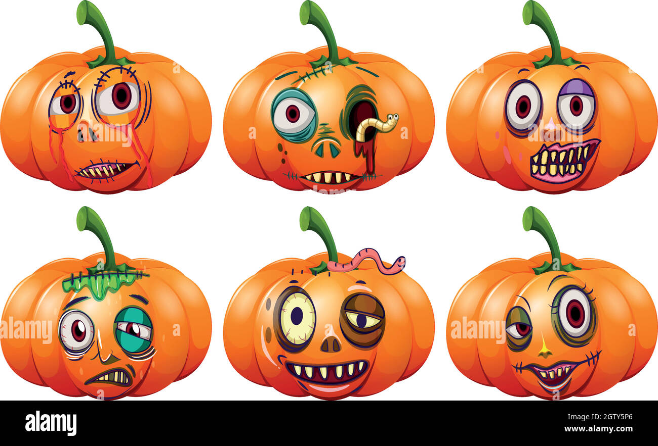 Set of pumpkin Stock Vector Images - Alamy