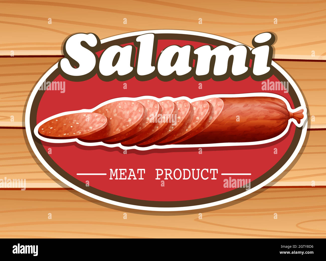 Salami Stock Vector