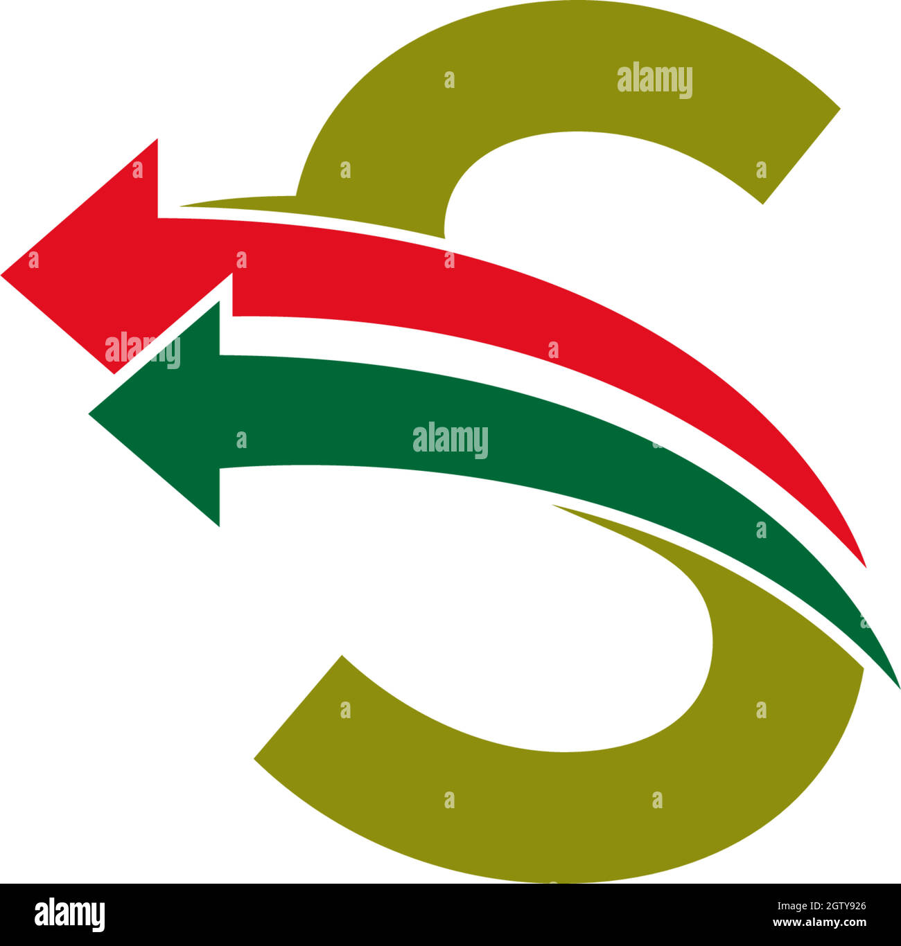 Doubel arrow in front Letter S icon logo design template illustration ...