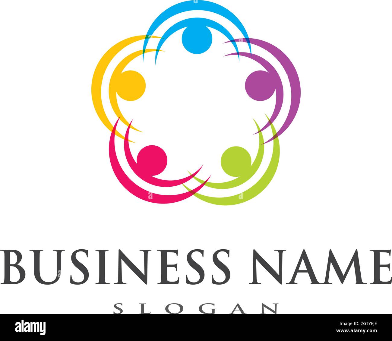 Community, network and social icon design template Stock Vector Image ...