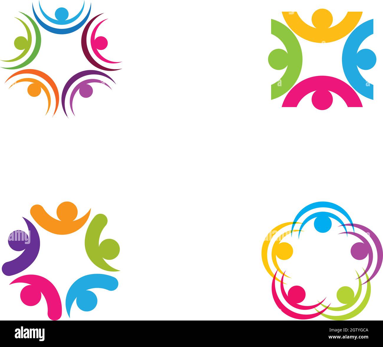 Community, network and social icon design template Stock Vector Image ...