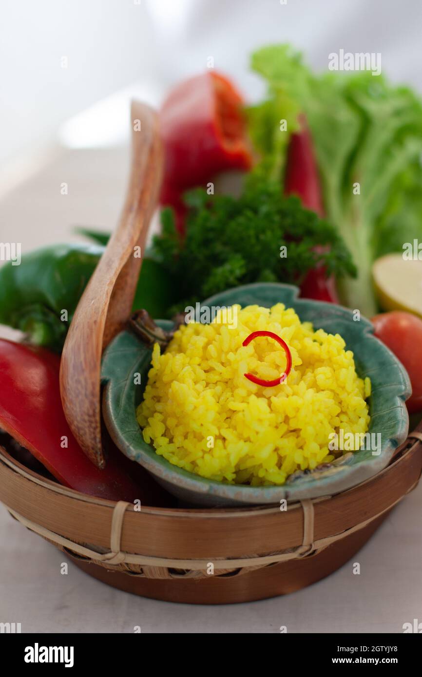 Indonesian nasi kuning hires stock photography and images Alamy