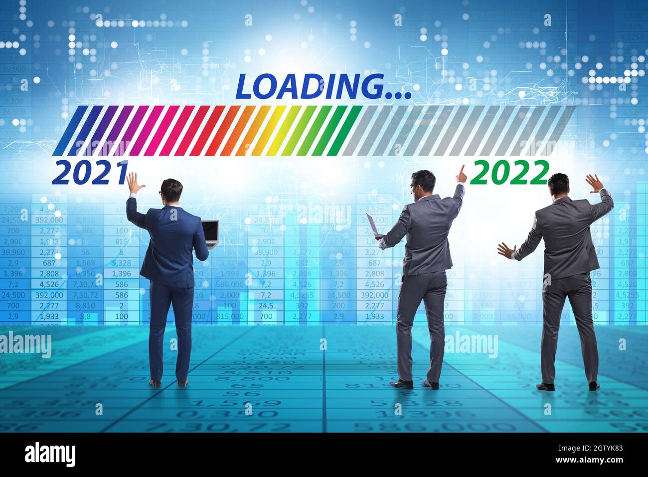 Concept of transitioning from the year 2021 to 2022 Stock Photo - Alamy