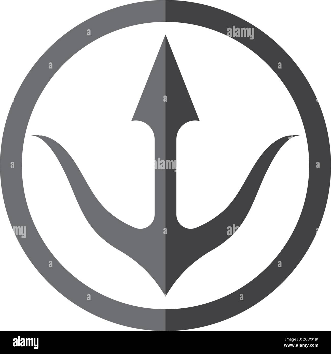 Trident Logo Template vector icon illustration design Stock Vector