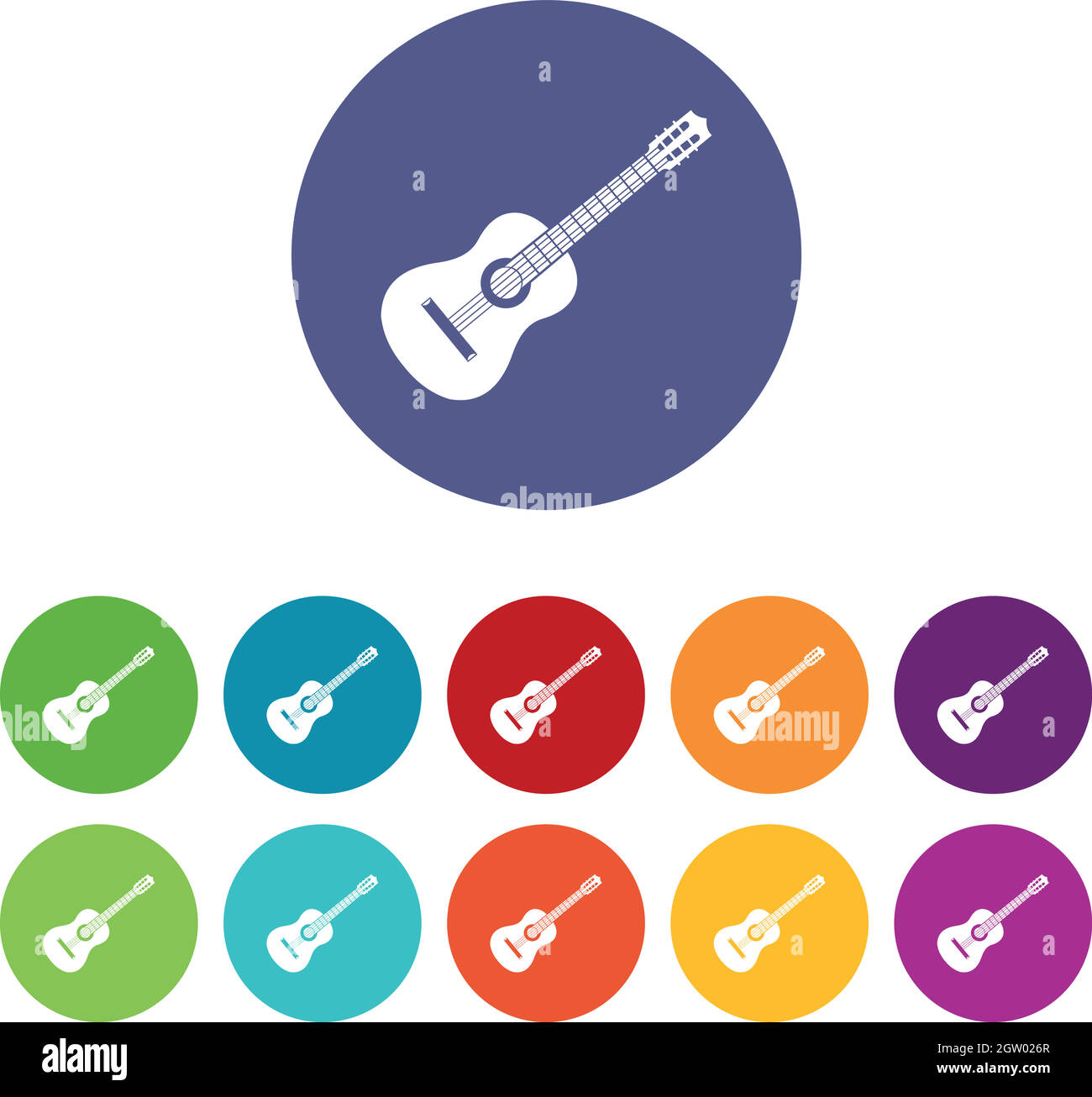 Guitar set icons Stock Vector Image & Art Alamy