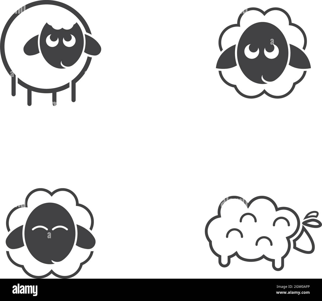 sheep logo vector icon template Stock Vector
