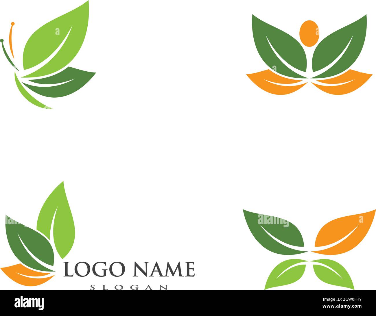 Butterfly leaf Logo Template Vector icon design Stock Vector Image ...
