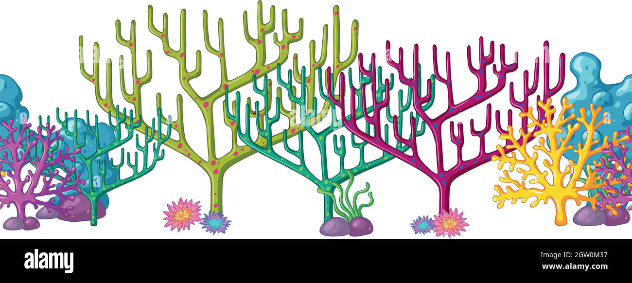 Coral reefs in different colors Stock Vector Image & Art Alamy