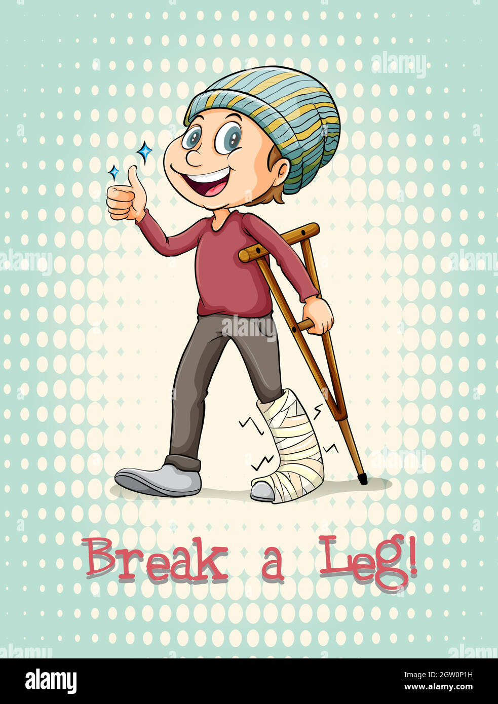 English idiom break a leg Stock Vector Image & Art Alamy