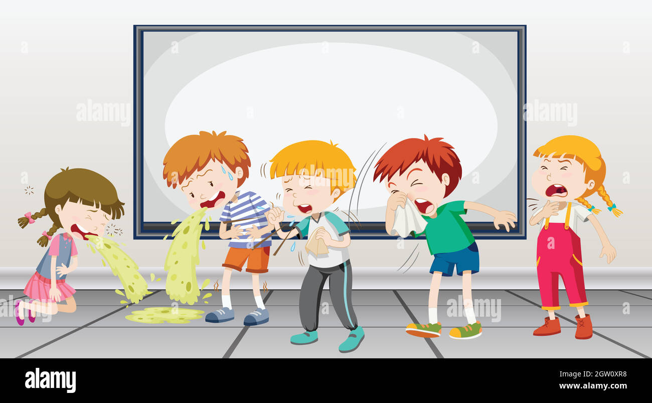 Children Being Sick At School Stock Vector Image Art Alamy children-being-sick-at-school-stock-vector-image-art-alamy