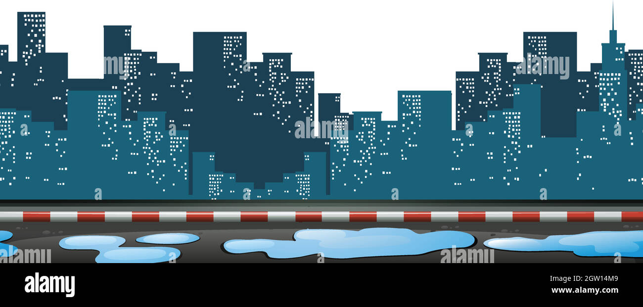 Isolated city scene at night Stock Vector Image & Art - Alamy