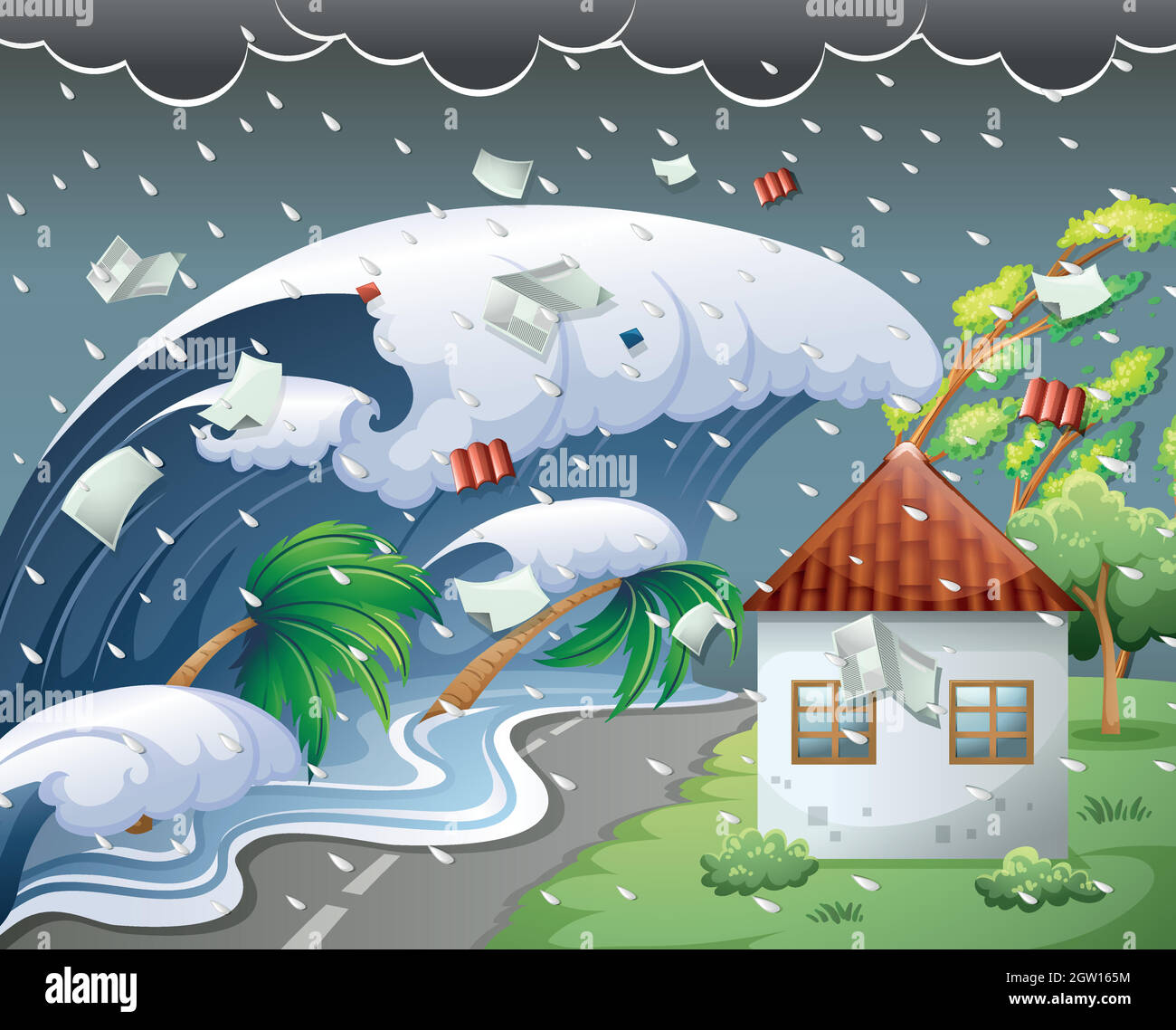 Tsunami waves resort hi-res stock photography and images - Alamy