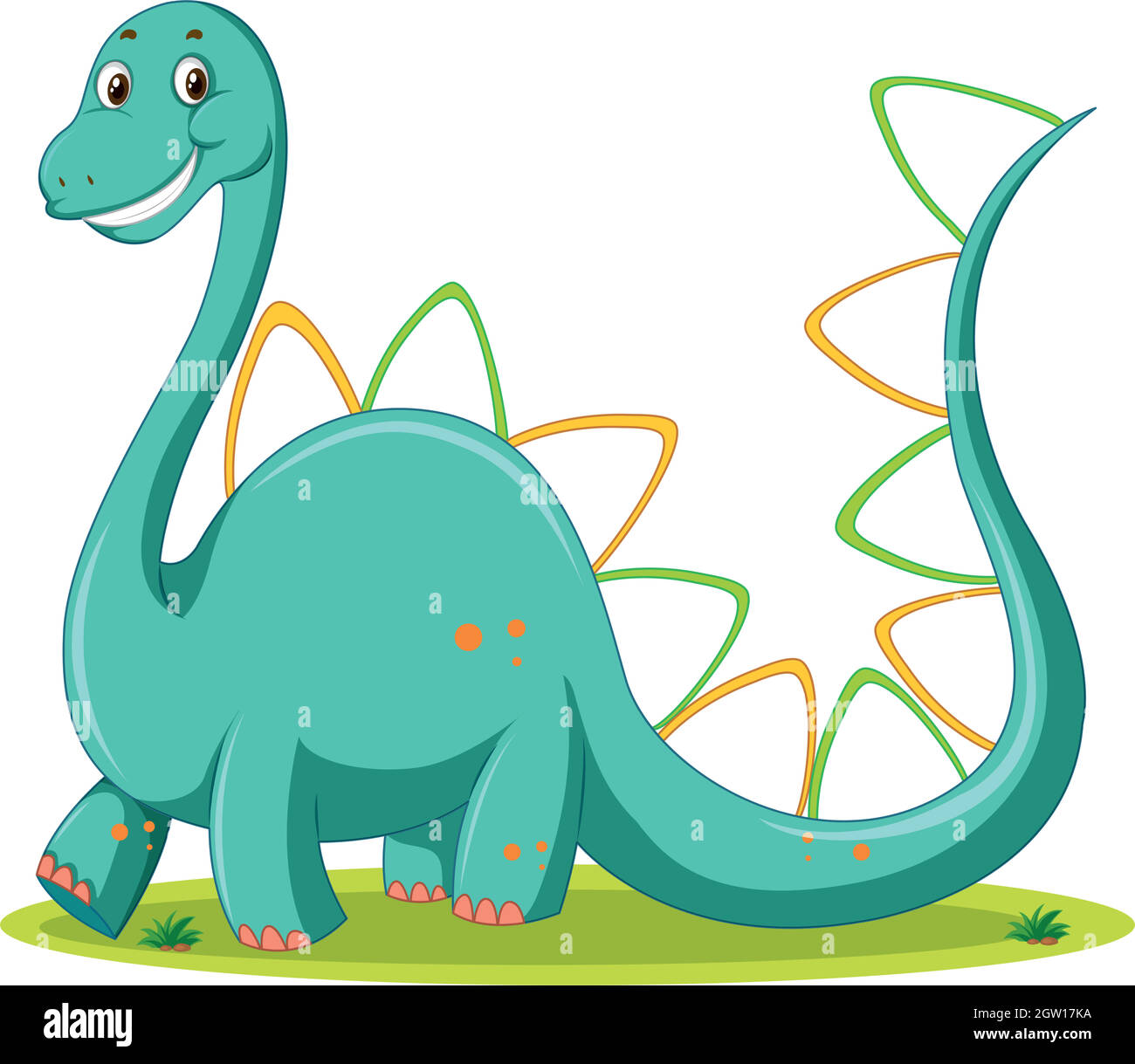 Cute dinosaur white background Stock Vector Image & Art - Alamy