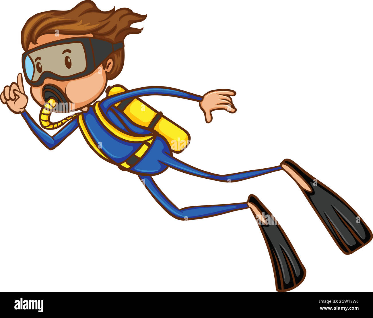 Person diving Stock Vector Images Alamy