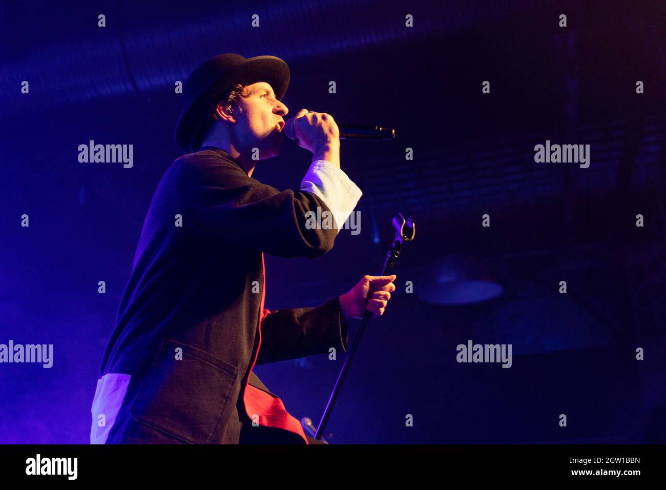 Maximo Park perform at The Boilershop venue in Newcastle on the first night our their October 2021 tour Stock Photo
