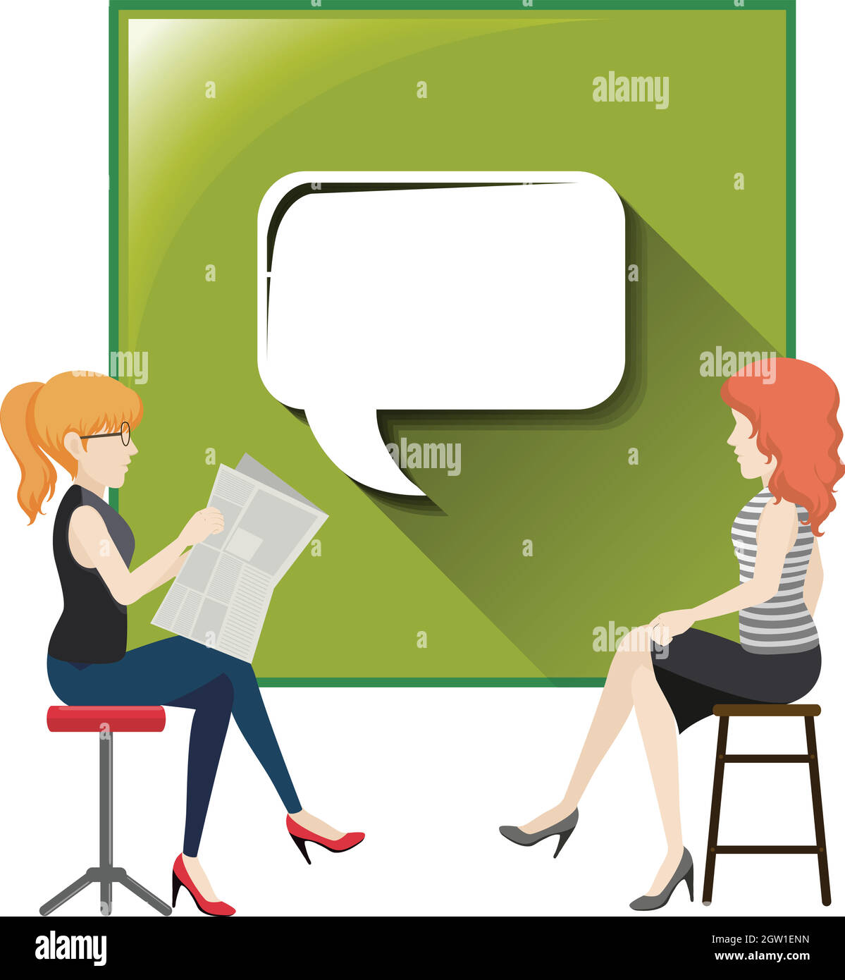 Women speech bubble hi-res stock photography and images - Alamy
