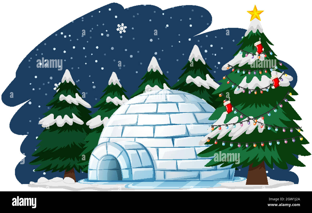 Christmas tree outside Stock Vector Images Alamy