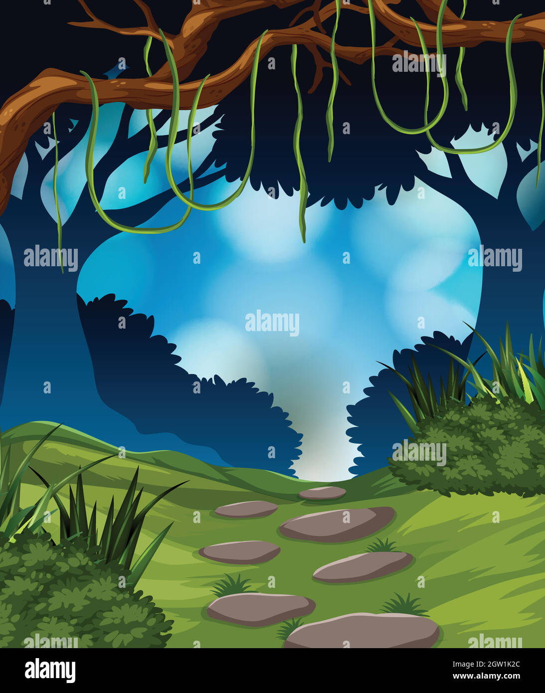 A dark forest background Stock Vector Image & Art - Alamy
