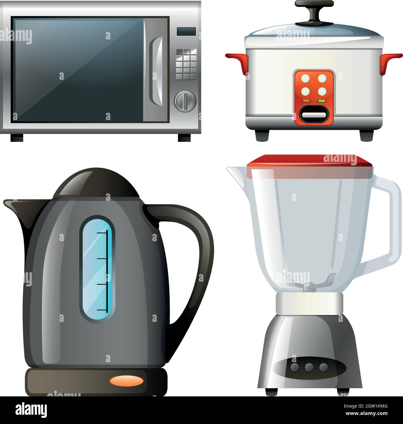 Four types of electronic kitchen devices Stock Vector Image & Art Alamy