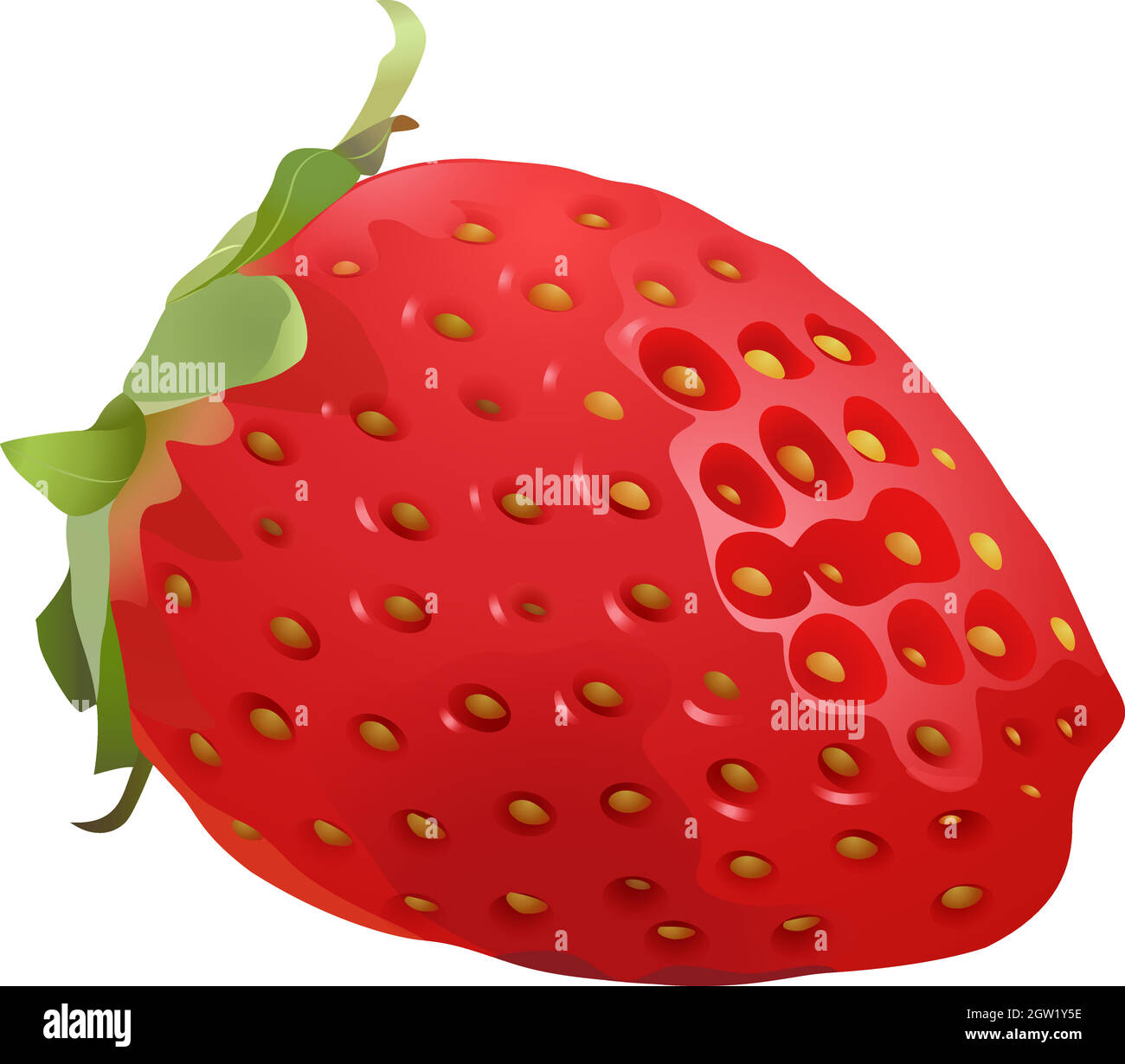 Delicious and juicy stawberry Stock Vector