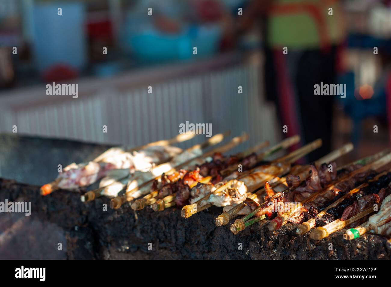 Traditional Thai Chicken Barbecue With Curcuma Powder Herb For Halal