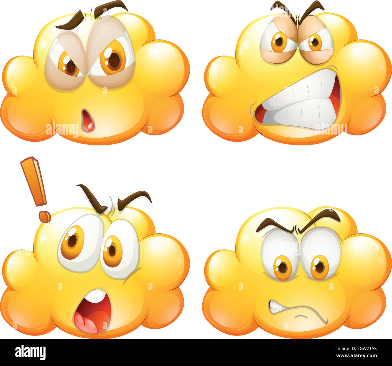 Emotions illustration Stock Vector Images - Alamy, image size:1300x1213