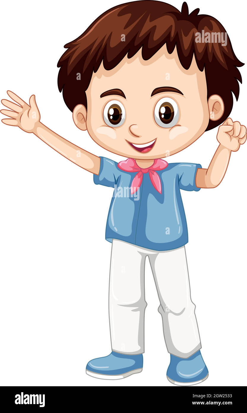Little boy waving hand Stock Vector Image & Art - Alamy
