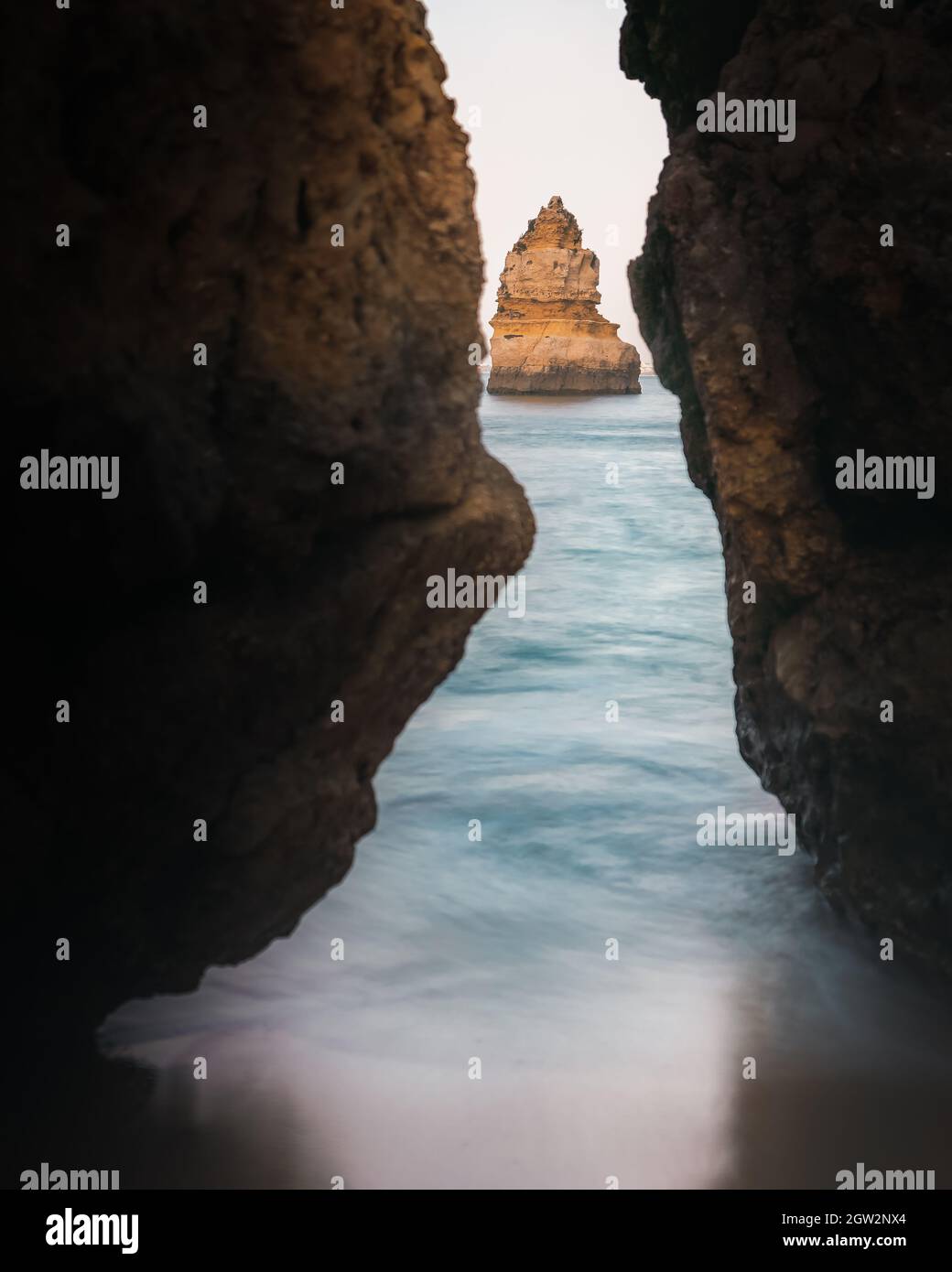 Pyramidal Rocks Pyramidal Rock at Praia do Camilo Beach - Long Exposure shot - Lagos ...