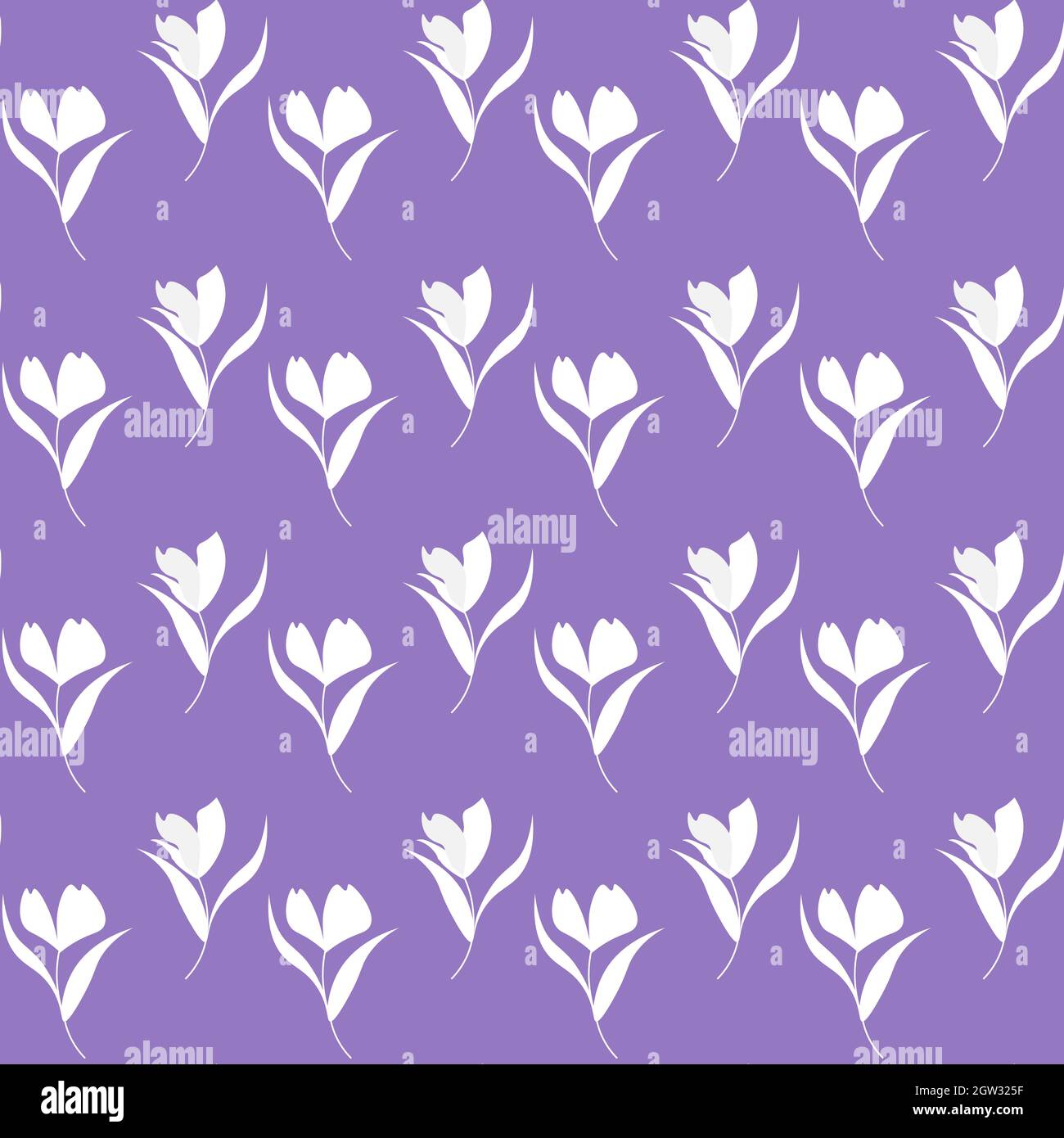 Pattern with simple white flowers on a lilac background. Vector ...