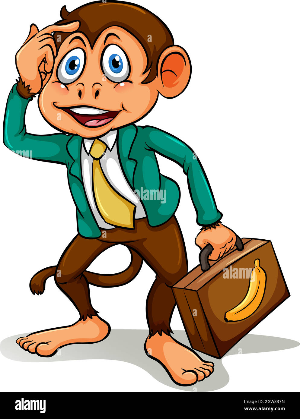 A monkey doing business Stock Vector