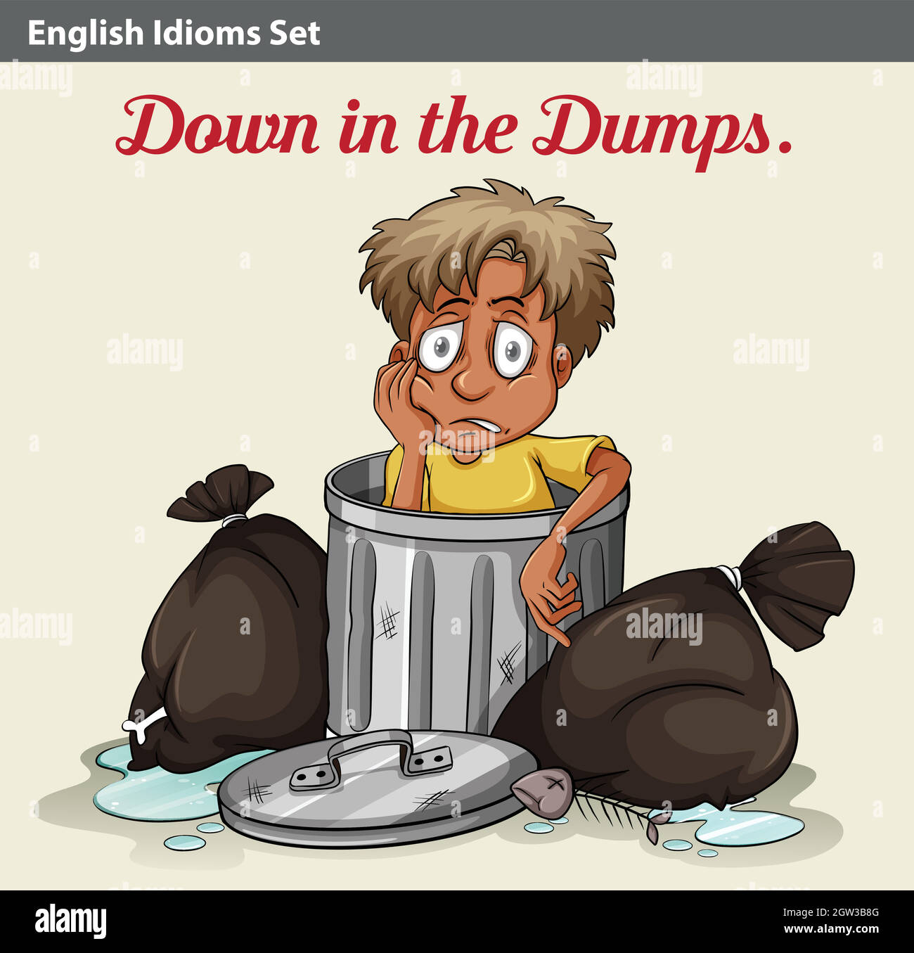 Scared Dustbin Trashbin hi-res stock photography and images - Alamy
