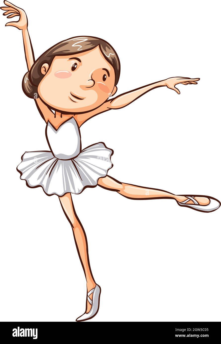 A simple sketch of a young ballerina Stock Vector Image & Art - Alamy