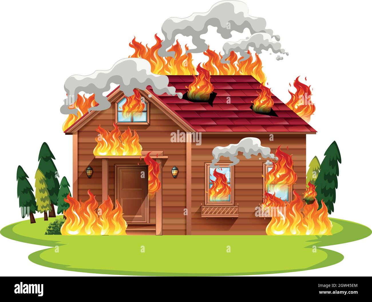House fire cartoon icon hi-res stock photography and images - Page 2 - Alamy