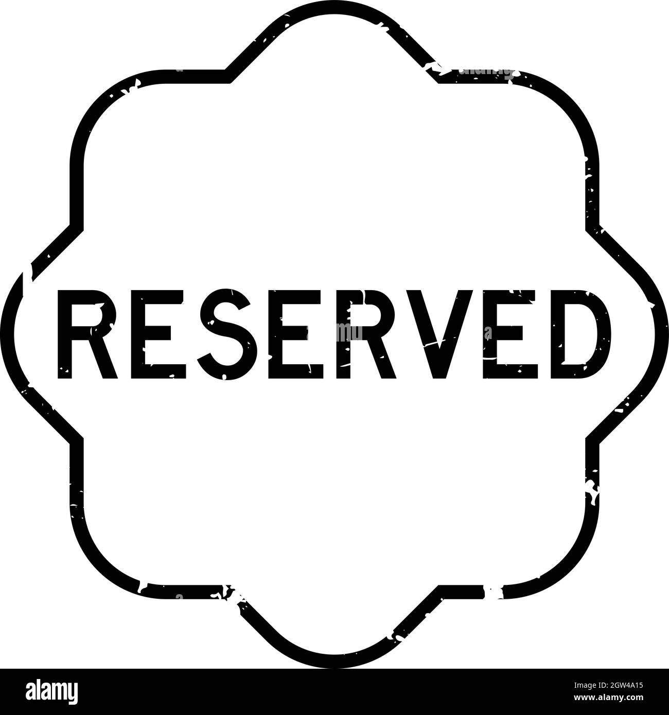 Grunge black reserved word rubber seal stamp on white background Stock Vector