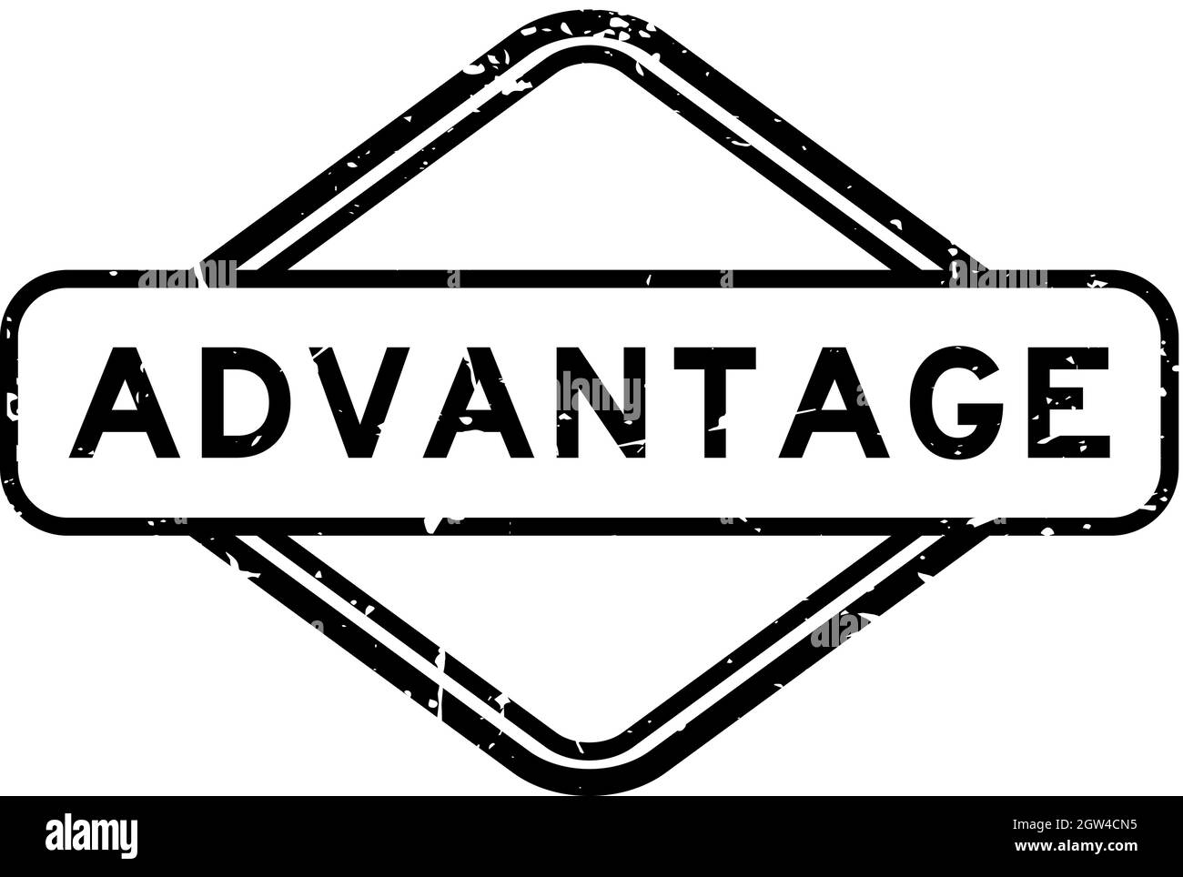 Grunge black advantage word rubbber seal stamp on white background ...