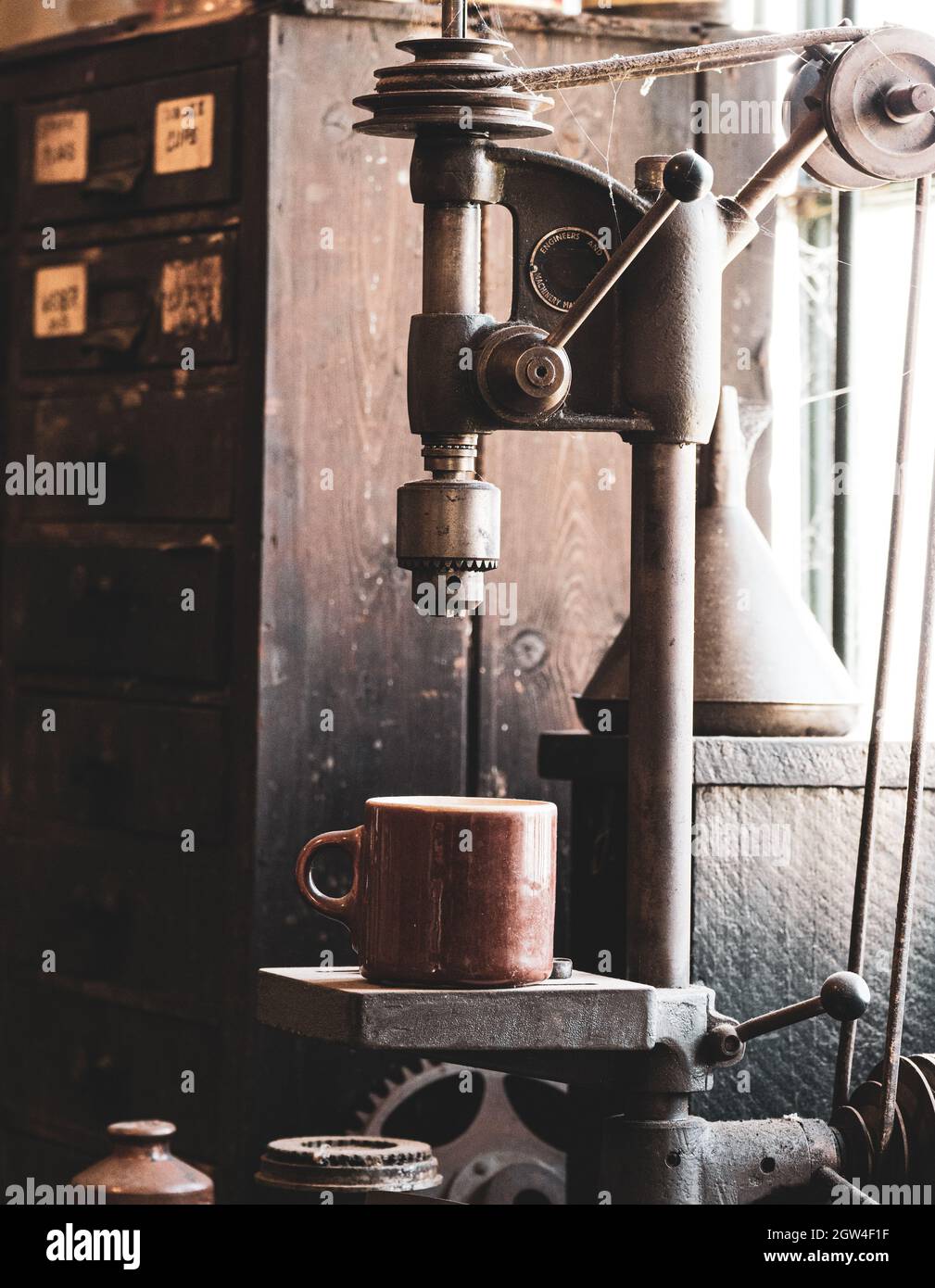 Closeup Of Old Coffee Maker Stock Photo Alamy