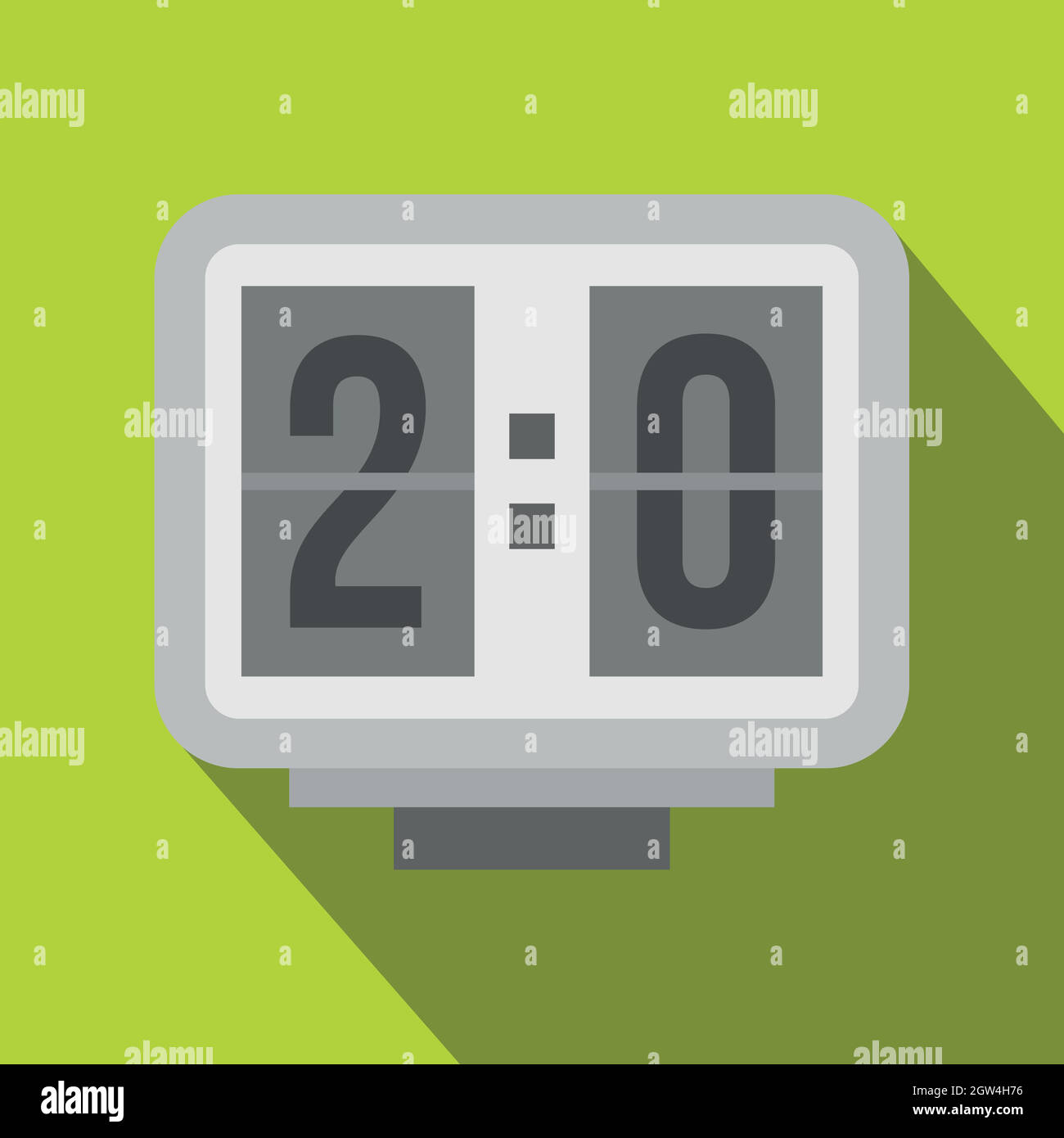 Electronic soccer scoreboard icon, flat style Stock Vector