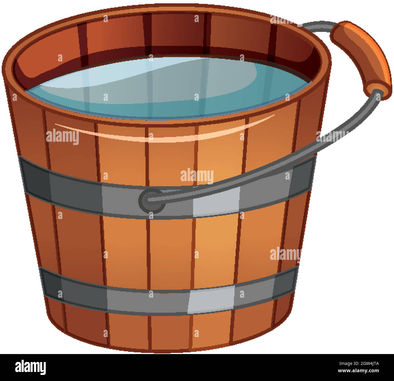 Drawing water by bucket Cut Out Stock Images & Pictures - Alamy